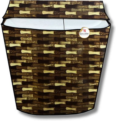 GURU-ISHMA Semi-Automatic Washing Machine  Cover(Width: 82.55 cm, Brown, Gold)