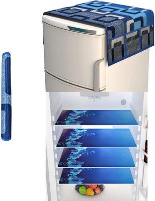 RichBox Refrigerator  Cover(Width: 30 cm, Blue)