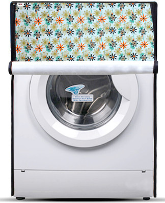 AAVYA UNIQUE FASHION Front Loading Washing Machine  Cover(Width: 62 cm, Orange, Blue)