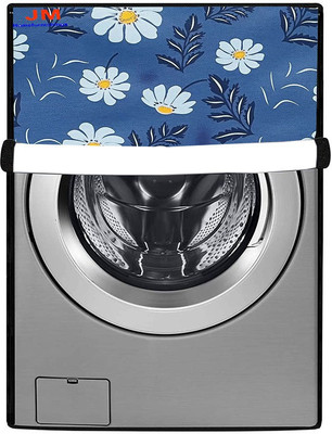 JM Homefurnishings Front Loading Washing Machine  Cover(Width: 69 cm, Gray, White)
