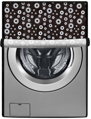 MVNK Group Front Loading Washing Machine  Cover(Width: 61 cm, Black Floral)