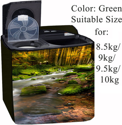 Declooms Semi-Automatic Washing Machine  Cover(Width: 94 cm, Green)