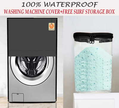 Kanushi Industries Front Loading Washing Machine  Cover(Width: 58.42 cm, Grey)