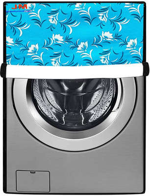 JM Homefurnishings Front Loading Washing Machine  Cover(Width: 63 cm, Sky Blue, White)