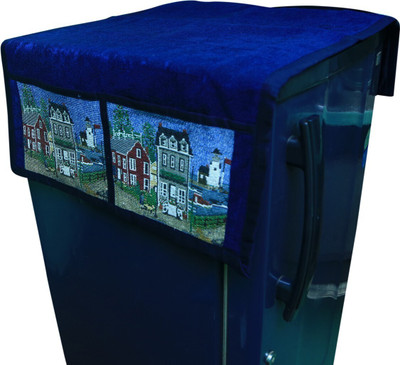 KUBER INDUSTRIES Refrigerator  Cover(Width: 98 cm, Blue)