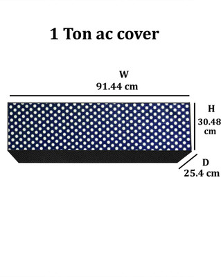 AAVYA UNIQUE FASHION Air Conditioner  Cover(Width: 91.44 cm, Blue,White)