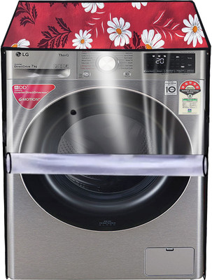 Homeify Front Loading Washing Machine  Cover(Width: 60 cm, Red, White)