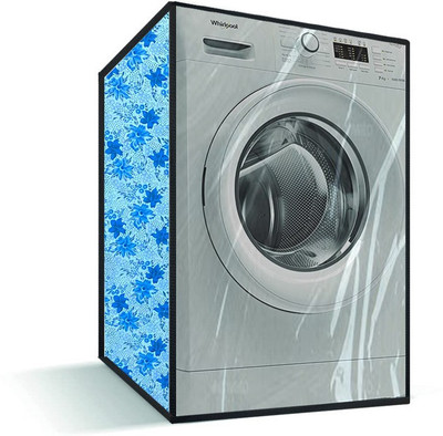 JM Homefurnishings Front Loading Washing Machine  Cover(Width: 61 cm, Blue, Sky Blue)