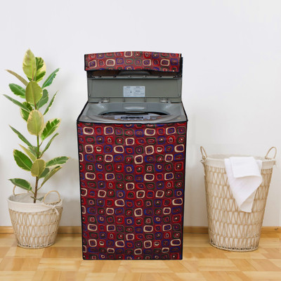 Glassiano Top Loading Washing Machine  Cover(Width: 66.04 cm, Maroon, Red)