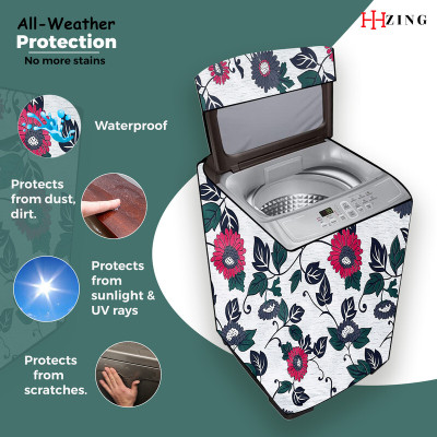 Hizing Top Loading Washing Machine  Cover(Width: 44 cm, White)