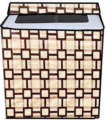 JM Homefurnishings Semi-Automatic Washing Machine  Cover(Width: 82 cm, Yellow, Black)