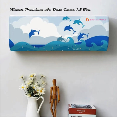 DARSHANAM WORLD Air Conditioner  Cover(Width: 97 cm, WHITE)