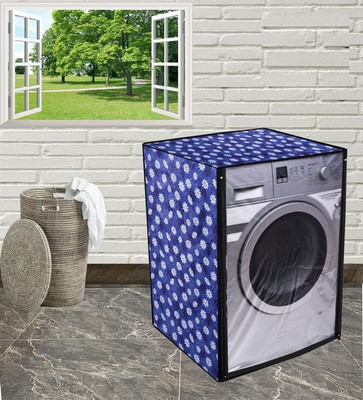 KingMatters Front Loading Washing Machine  Cover(Width: 63 cm, BLUE, WHITE)