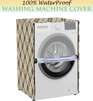 Flipkart SmartBuy Front Loading Washing Machine  Cover(Width: 55 cm, Beige, maroon, TRASPARENT)