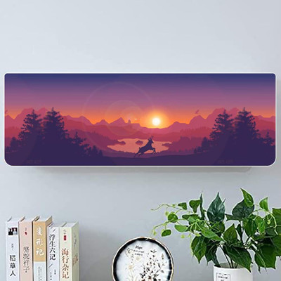 CASA FURNISHING Air Conditioner  Cover(Width: 97 cm, MULTICOLOR, PURPLE, ORANGE)