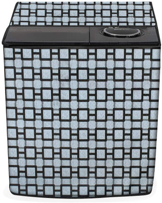 ZITIN Semi-Automatic Washing Machine  Cover(Width: 82 cm, Grey, CHECKRED DESIGN)
