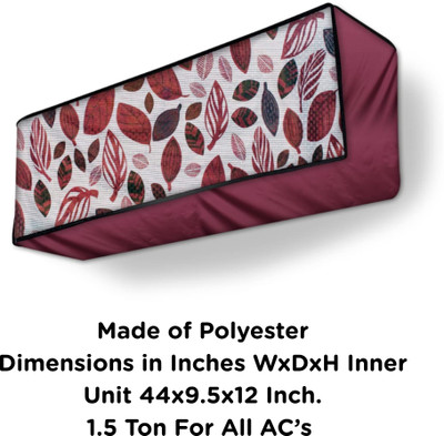 AG Creations Air Conditioner  Cover(Width: 111 cm, Maroon::Grey)