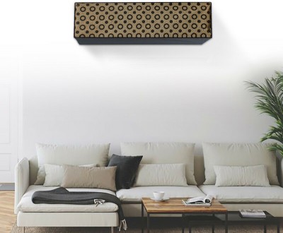 Glassiano Air Conditioner  Cover(Width: 100.076 cm, Black, Gold)