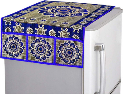 KUBER INDUSTRIES Refrigerator  Cover(Width: 98 cm, Blue)