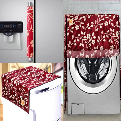 Kanushi Industries Front Loading Washing Machine  Cover(Width: 58.42 cm, Maroon)