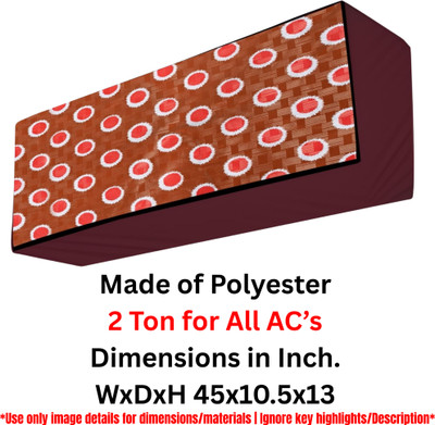 dyanifashion Air Conditioner  Cover(Width: 111 cm, Brown Red)