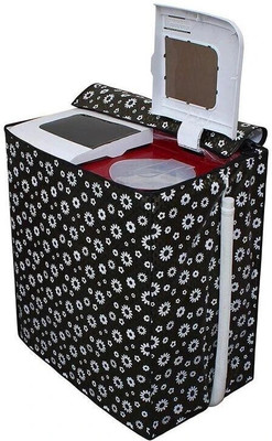 Homeify Semi-Automatic Washing Machine  Cover(Width: 91 cm, Black, White)
