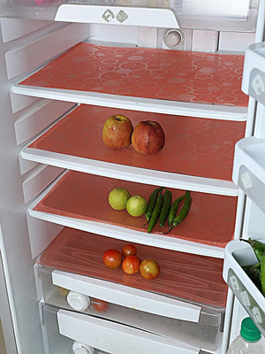 KUBER INDUSTRIES Fridge Mat(Width: 48 cm, Red)
