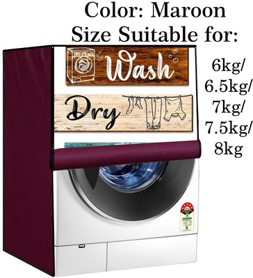Declooms Front Loading Washing Machine  Cover(Width: 63.5 cm, Maroon)
