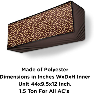 AG Creations Air Conditioner  Cover(Width: 111 cm, Brown::Black)