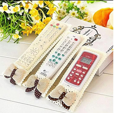RISHAV HANDICRAFTS Remote  Cover(Width: 8 cm, CREAM)