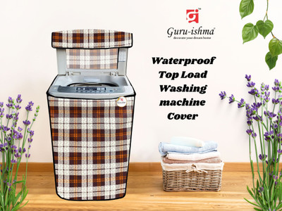 GURU-ISHMA Top Loading Washing Machine  Cover(Width: 58.42 cm, brown)