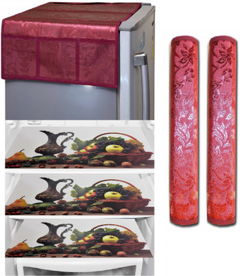 Groki Fridge Mat(Width: 53.54 cm, Maroon)