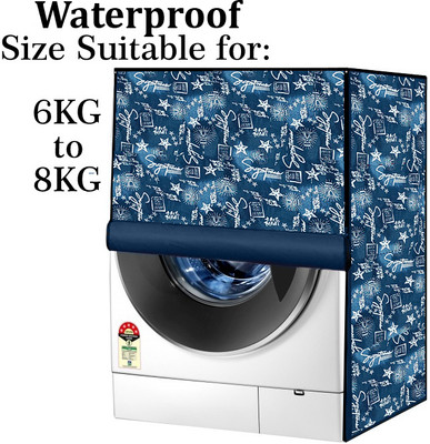 Declooms Front Loading Washing Machine  Cover(Width: 61 cm, Blue)