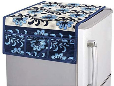 KUBER INDUSTRIES Refrigerator  Cover(Width: 98 cm, Blue)