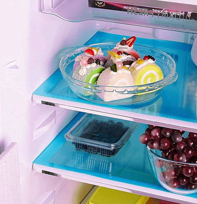 KUBER INDUSTRIES Fridge Mat(Width: 48 cm, Blue)