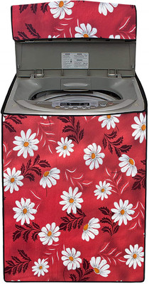 Homeify Top Loading Washing Machine  Cover(Width: 53 cm, White, Maroon)