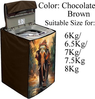 Declooms Top Loading Washing Machine  Cover(Width: 61 cm, Brown)