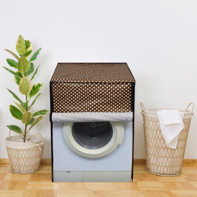 Glassiano Front Loading Washing Machine  Cover(Width: 66.04 cm, Brown, Beige)