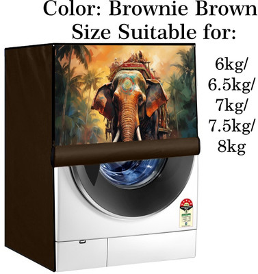 Declooms Front Loading Washing Machine  Cover(Width: 61 cm, Brown)