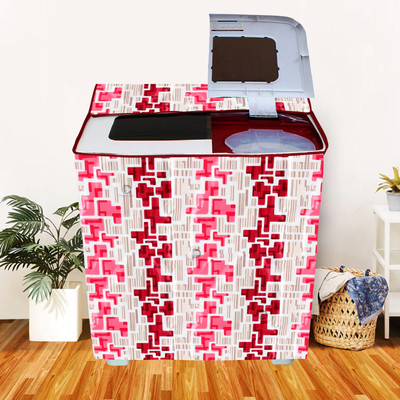 DECOTREE Semi-Automatic Washing Machine  Cover(Width: 84 cm, Red)