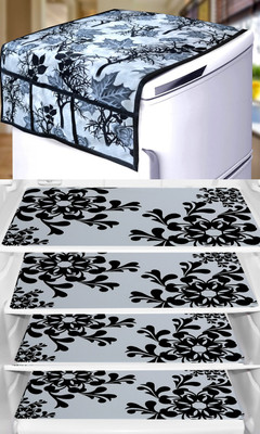 Crosmo Fridge Mat(Width: 56 cm, Black)