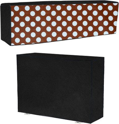 AAVYA UNIQUE FASHION Air Conditioner  Cover(Width: 101.6 cm, Brown,White)