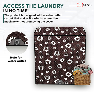 Hizing Semi-Automatic Washing Machine  Cover(Width: 90 cm, Black)