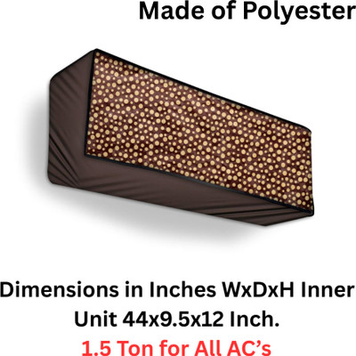 Triupati matter Air Conditioner  Cover(Width: 111 cm, Brown::Black)