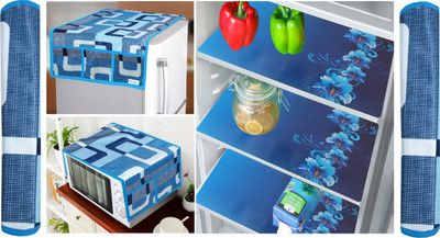 Crosmo Refrigerator  Cover(Width: 20 cm, B, Blue)