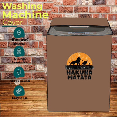 KVAR Top Loading Washing Machine  Cover(Width: 63 cm, Beige)