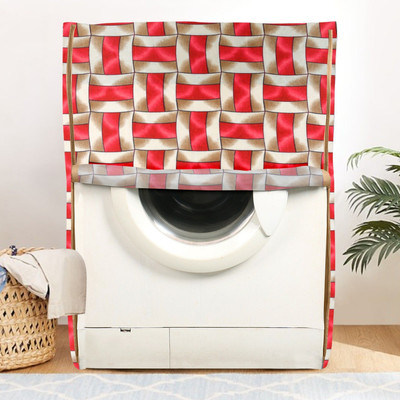 E-Retailer Front Loading Washing Machine  Cover(Width: 58 cm, Red, Brown)