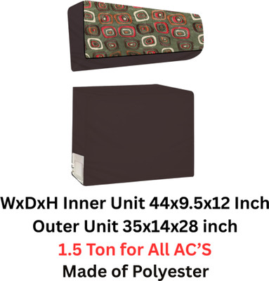 AG Creations Air Conditioner  Cover(Width: 111 cm, Green::Brown)