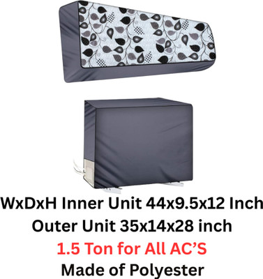 AG Creations Air Conditioner  Cover(Width: 111 cm, Grey::Gold)