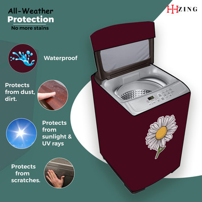Hizing Top Loading Washing Machine  Cover(Width: 61 cm, Maroon)